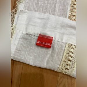 ❌SOLD! 2 NWoB Opalhouse Crochet Lace Fringe Trim Curtain Panel SourCream 93Lx42W